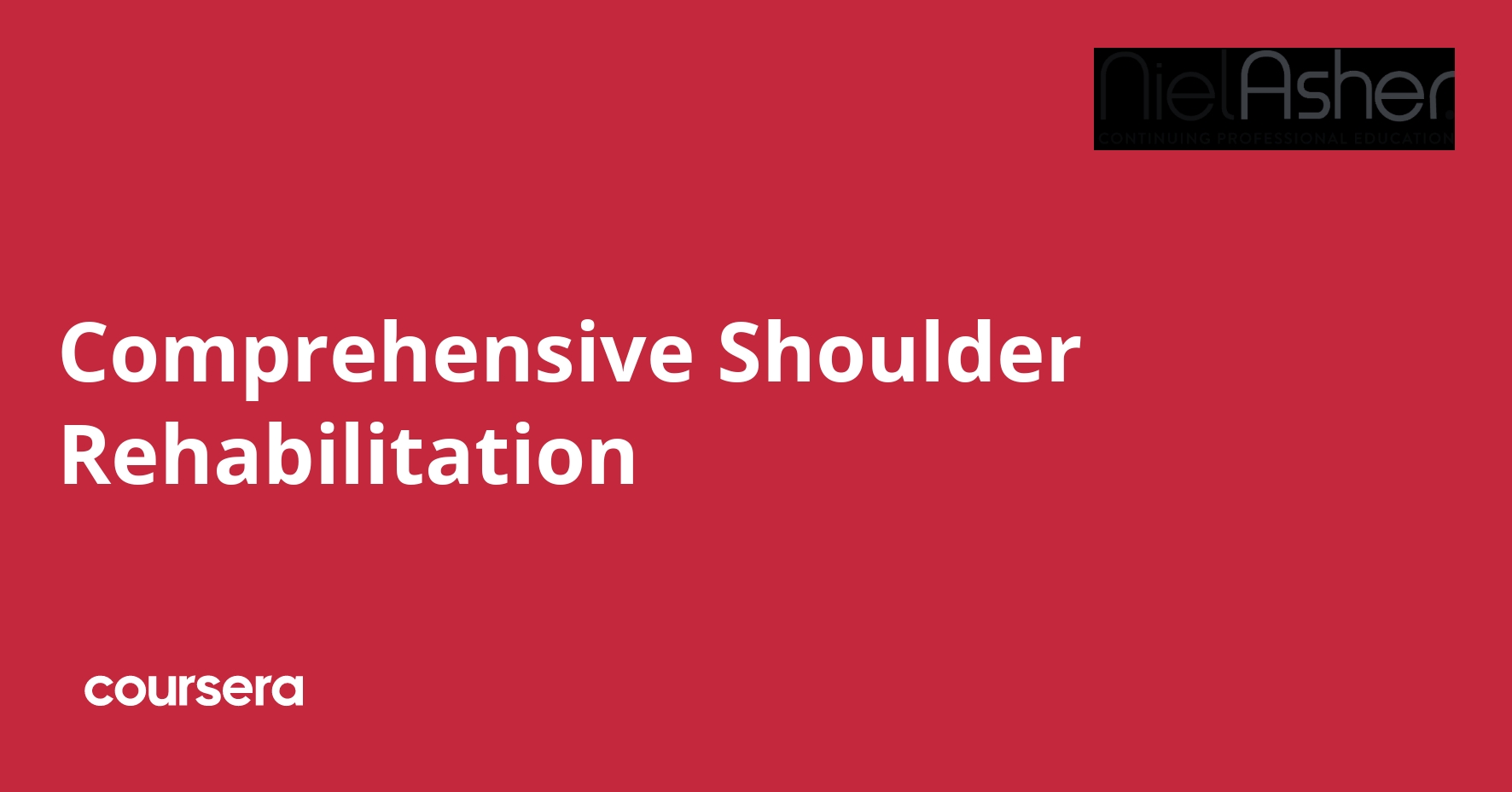 Comprehensive Shoulder Rehabilitation
