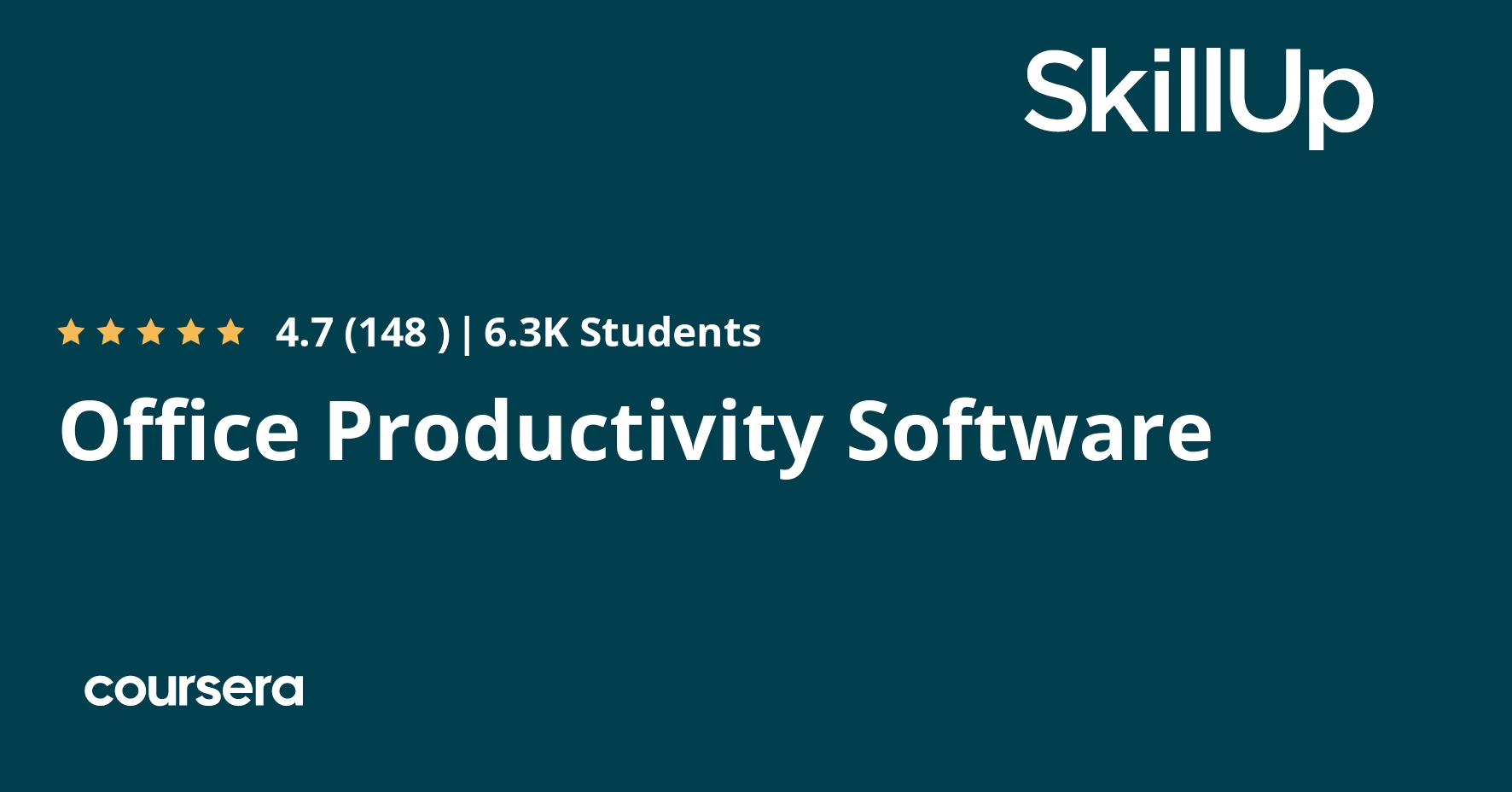 SkillUp EdTech Office Productivity Software Specialization [6 courses