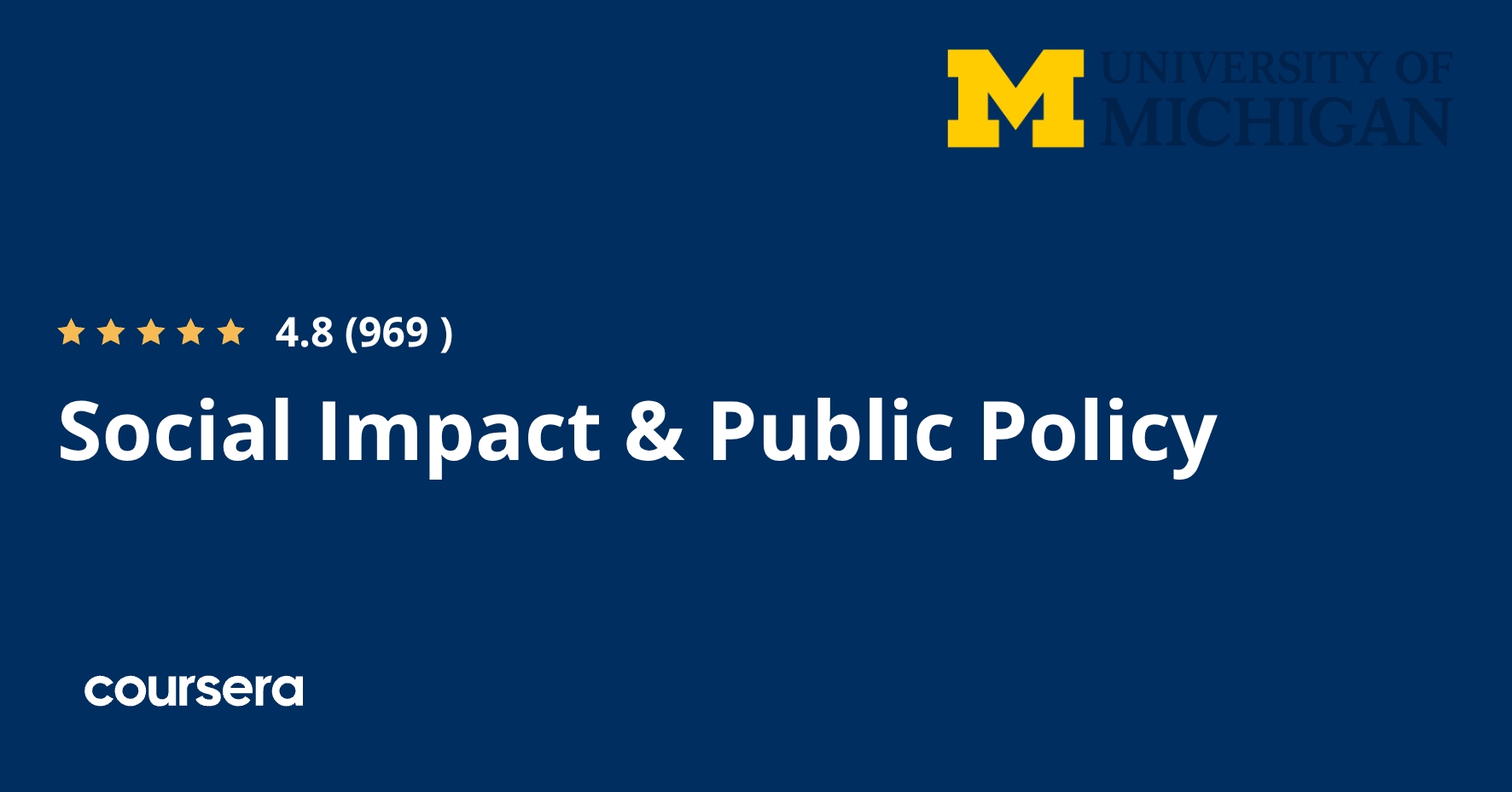 Social Impact & Public Policy | Coursera