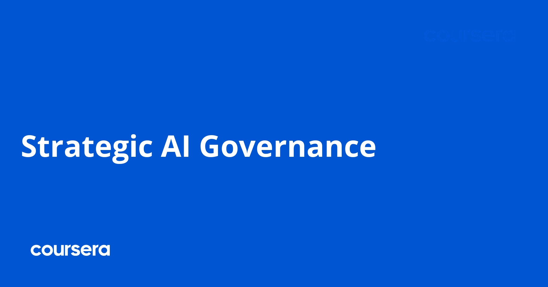 Strategic AI Governance