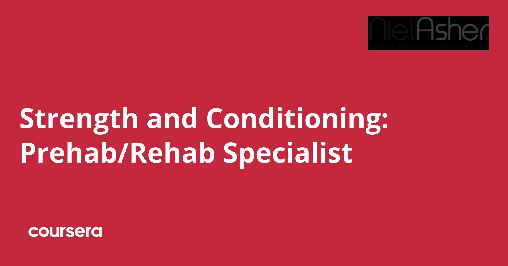 Strength and Conditioning: Prehab/Rehab Specialist
