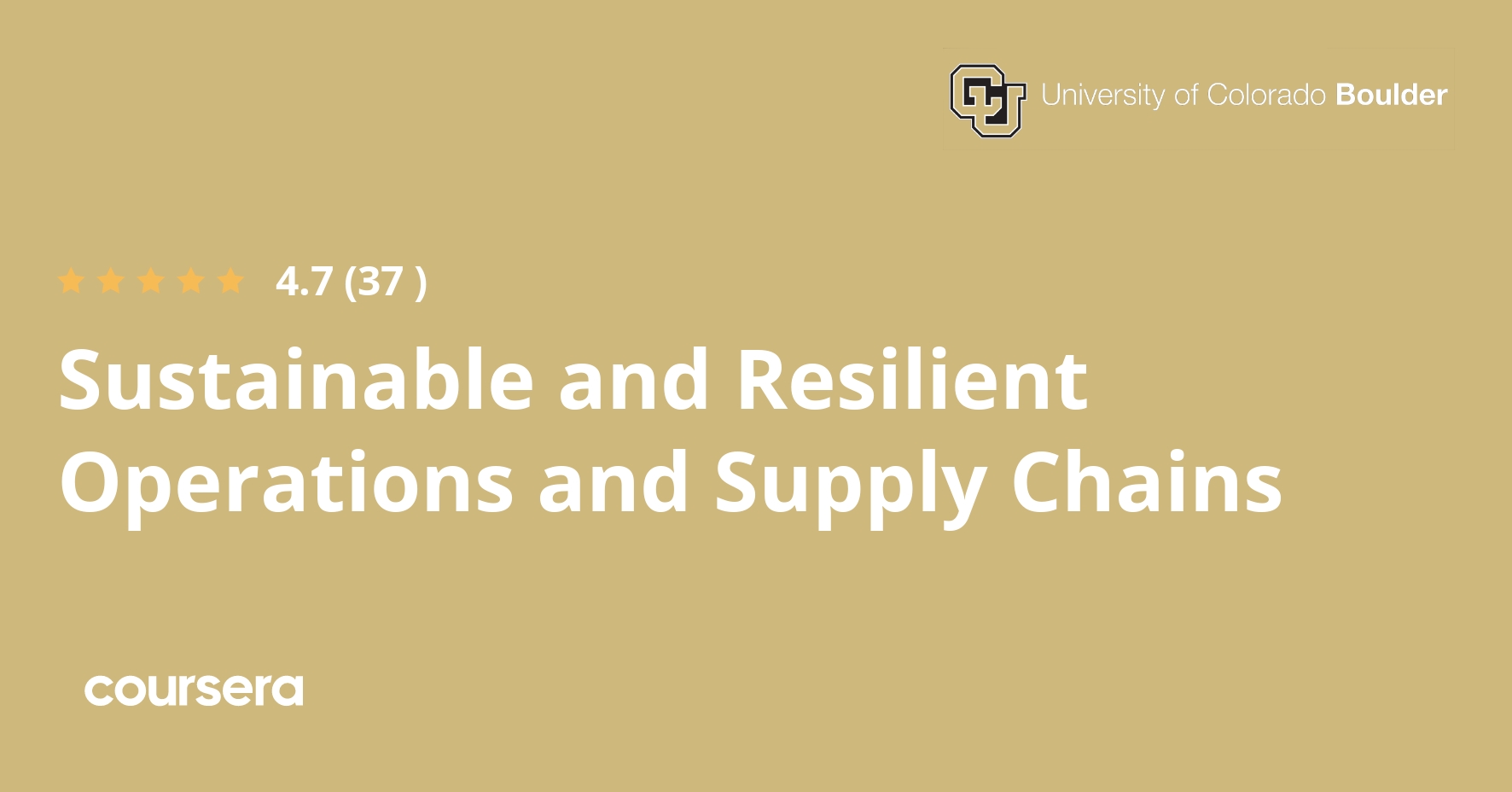 Sustainable and Resilient Operations and Supply Chains