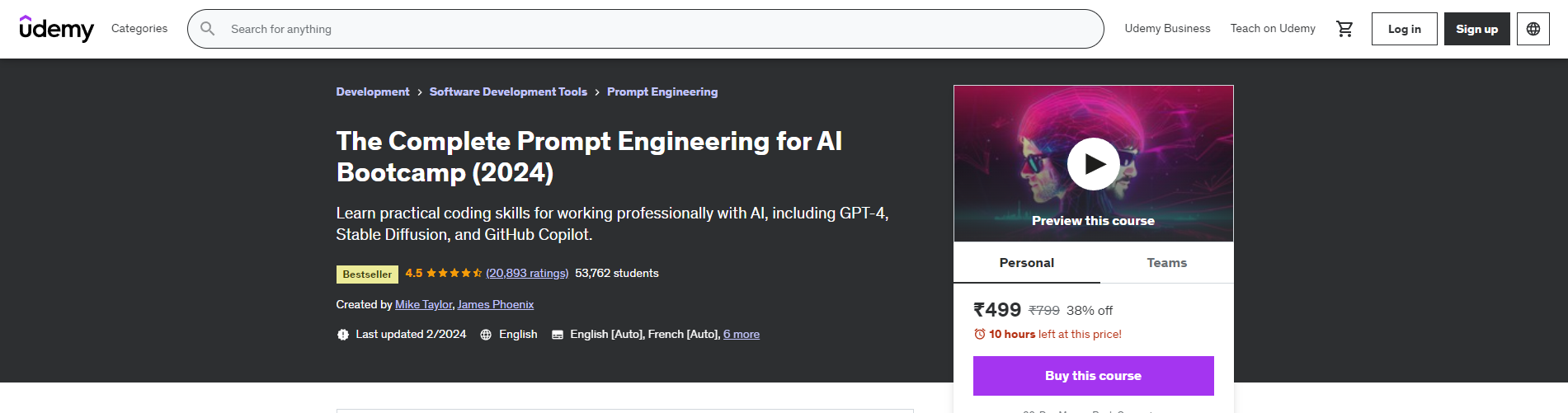 BEST PROMPT ENGINEERING COURSE visual data 7