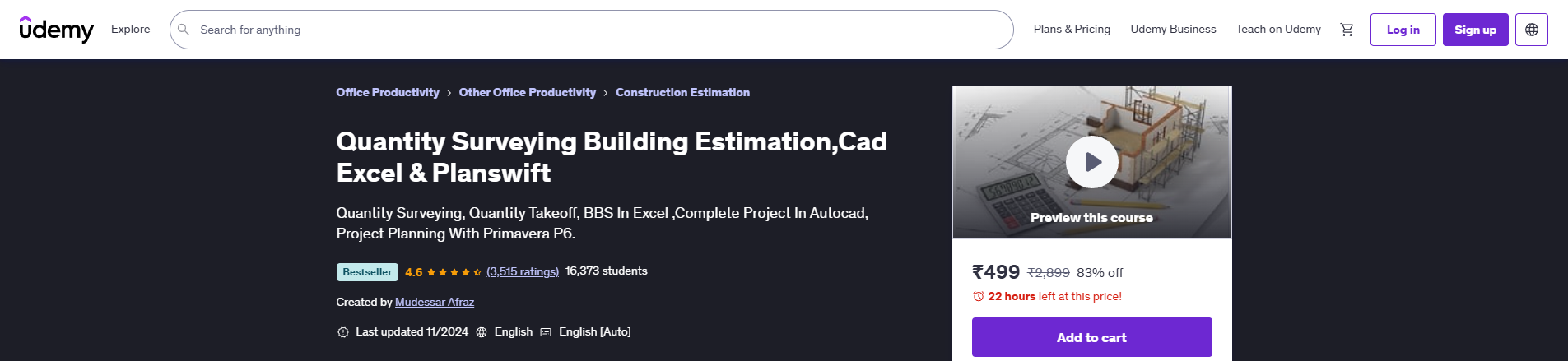 Quantity surveying certification