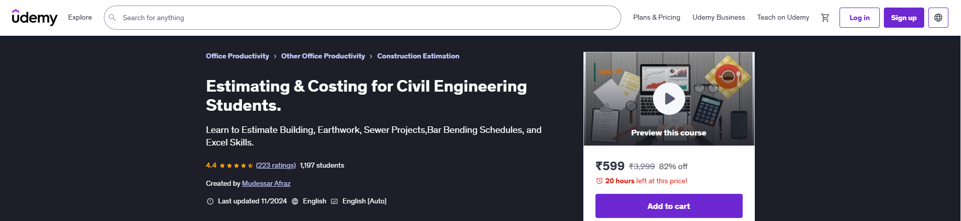 Quantity surveying degree in construction cost management