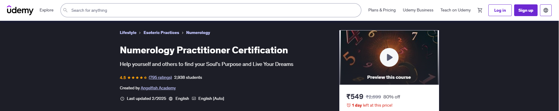 Numerology Practitioner Certification