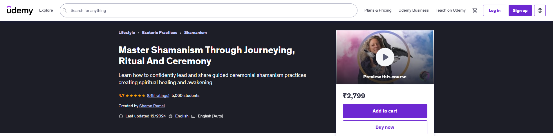 Sharon Ramel’s Advanced Shamanism Journeying & Ritual Course