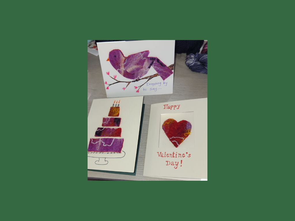 Needle Felting Valentine's Day Spring 2025 Piscataquis Valley Adult