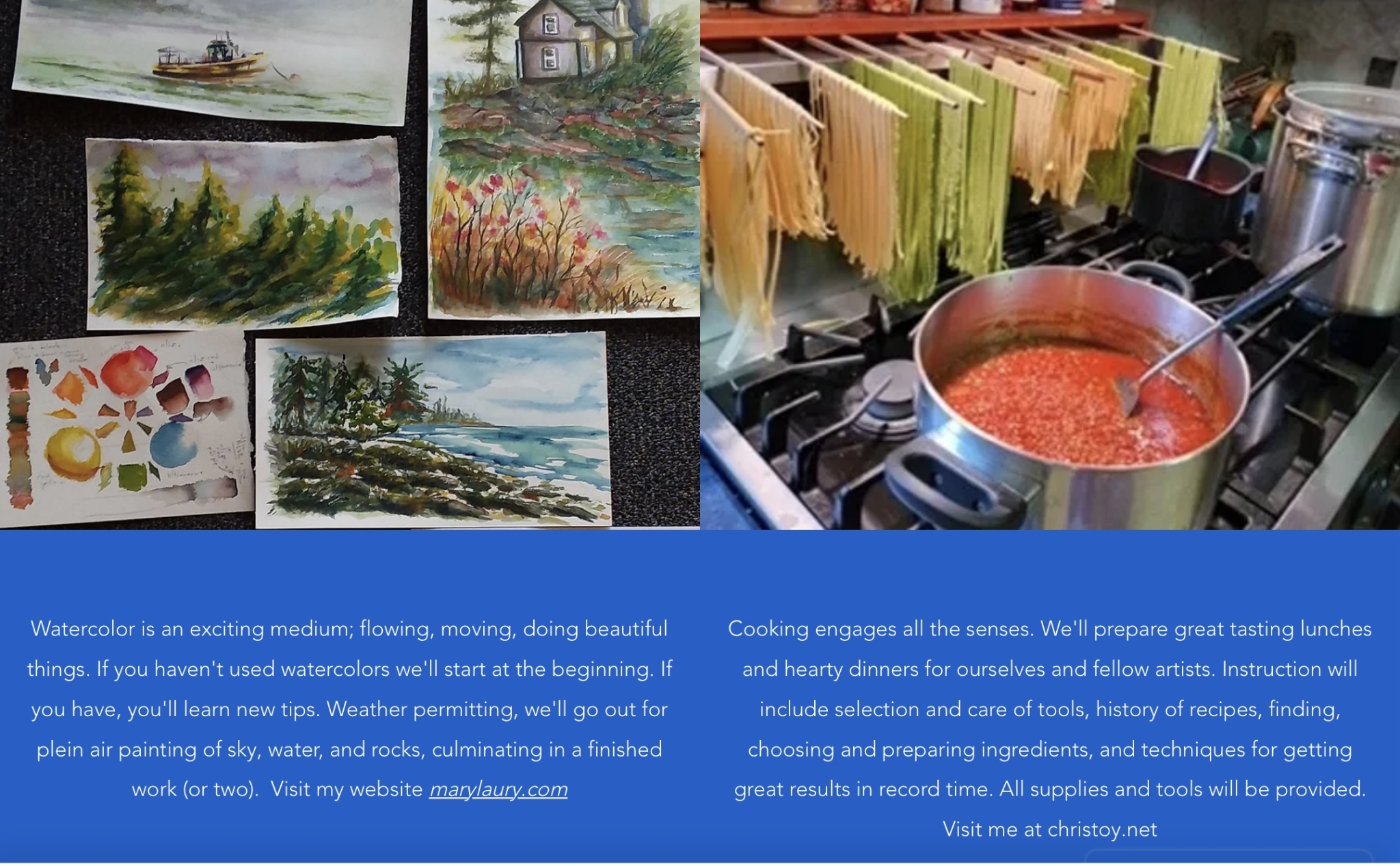 Acadian Arts Watercolor Painting Retreat Maranacook Adult Education