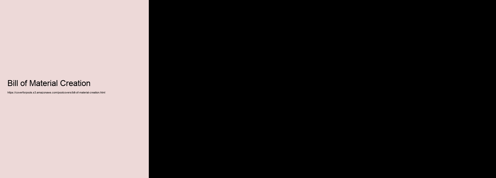 Bill of Material Creation