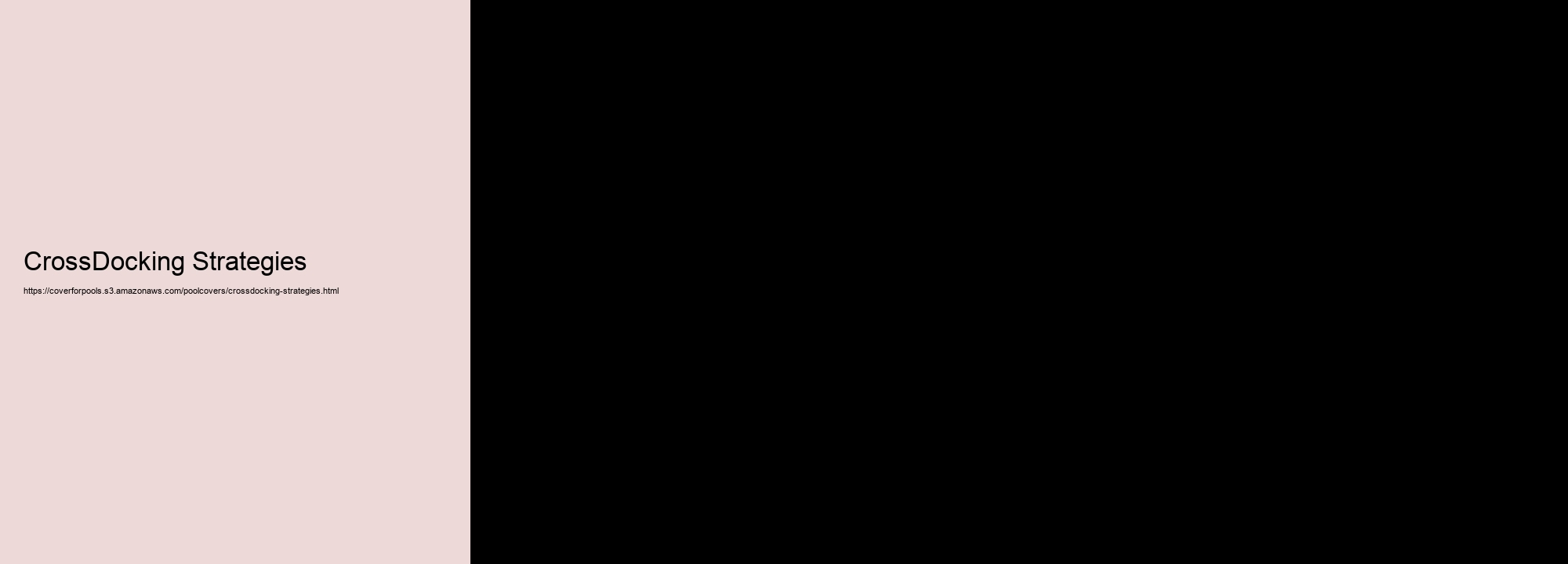 CrossDocking Strategies