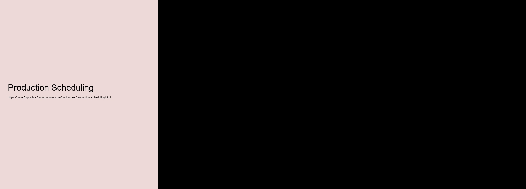 Production Scheduling