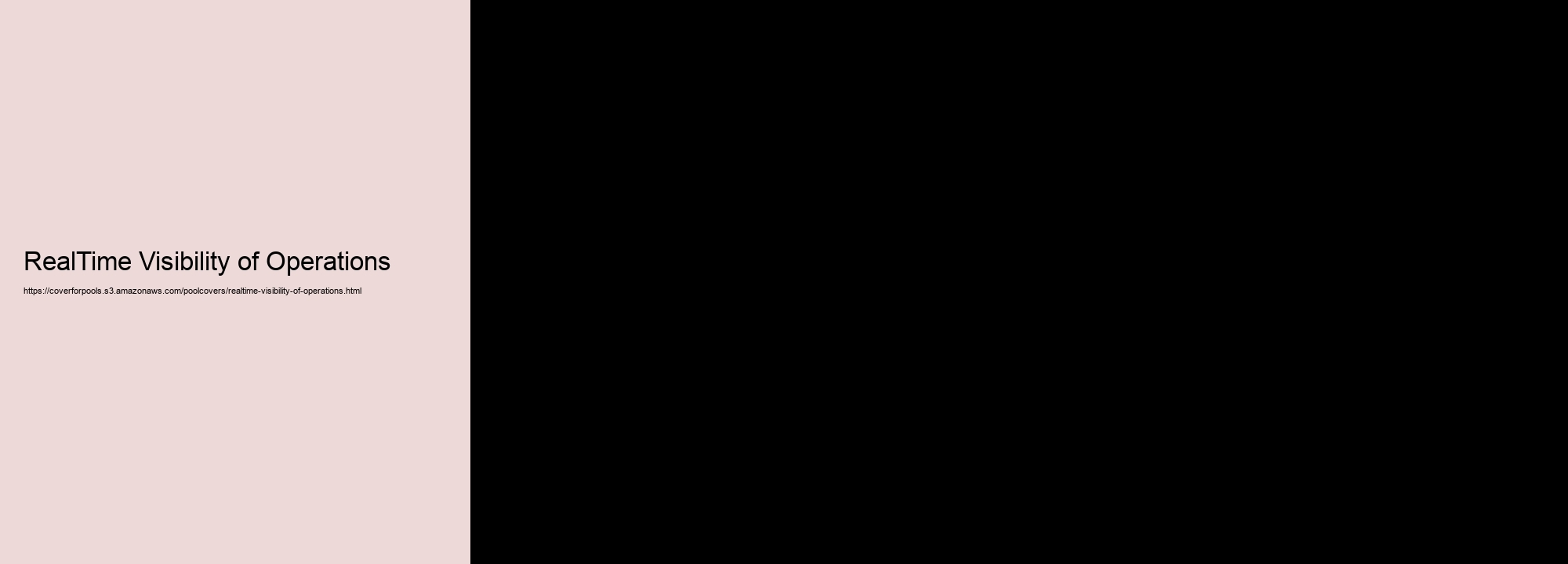 RealTime Visibility of Operations