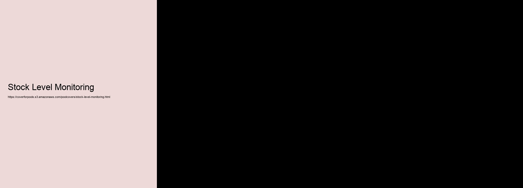 Stock Level Monitoring