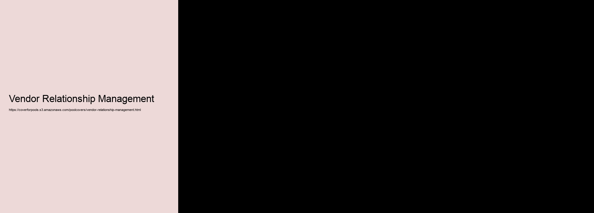 Vendor Relationship Management