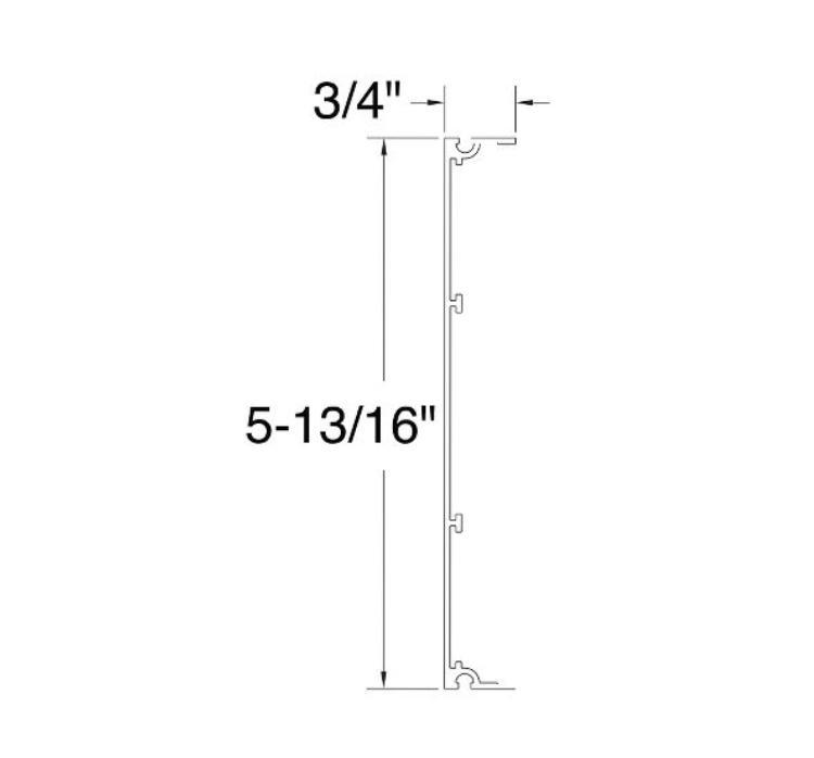 10 ft x 6 in Armstrong Axiom Classic Straight Trim / Silver Satin