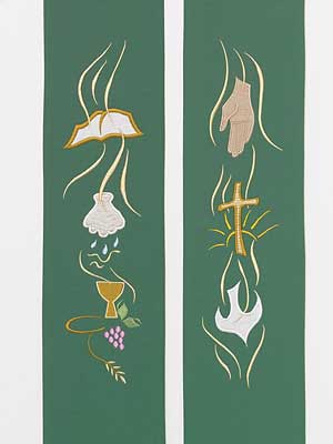 Green Stole with LSB Symbols - CPH.org