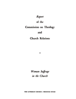 Woman Suffrage in the Church - CTCR