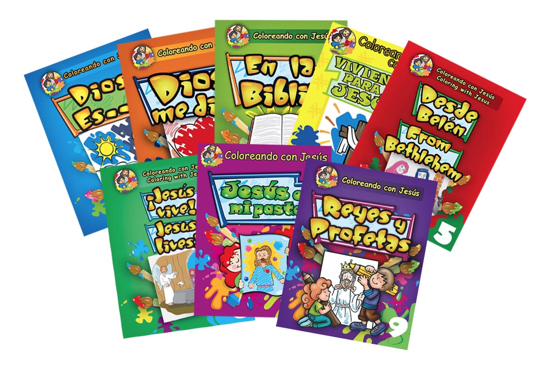 Juego completo de libros para colorear bilingües  (Complete Set of Bilingual Coloring Books)