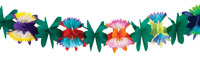 Tissue Flower Garland 9' - Tropical Trek VBS 2026