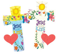 Cross with Seedling Heart (Craft, Pack of 12) - VBS
