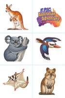 Temporary Tattoos (Pack of 12) - Epic Australian Adventure - VBS 2025