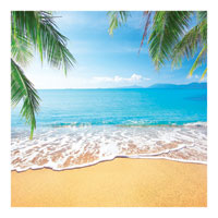 Beach Backdrop 6' x 6' - Tropical Trek VBS 2026