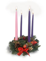 Berry Advent Wreath with Candles