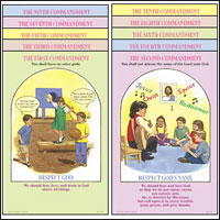 God's Ten Commandments Poster Set