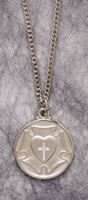 Luther's Rose Necklace - Pewter Finish on 24" chain