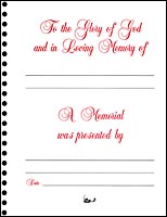 Memorial Book Sheets In Loving Memory - 1 Entry (Pkg of 10)