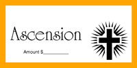 Dollar/Check Size Ascension Offering Envelope