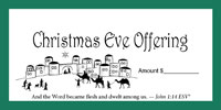 Dollar/Check Size Christmas Eve Offering Envelope
