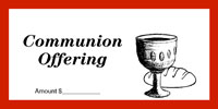 Dollar/Check Size Communion Offering Envelope
