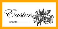 Dollar/Check Size Easter Offering Envelope