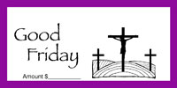 Dollar/Check Size Good Friday Offering Envelope