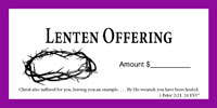 Dollar/Check Size Lenten Offering Envelope