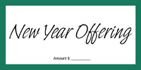 Dollar/Check Size New Year Offering Envelope