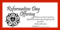 Dollar/Check Size Reformation Offering Envelope