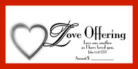 Dollar/Check Size Love Offering Envelope