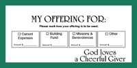 Dollar/Check Size Multi-Purpose Offering Envelope
