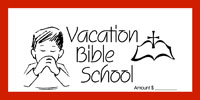 Dollar/Check Size VBS Offering Envelope