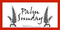 Dollar/Check Size Palm Sunday Offering Envelope