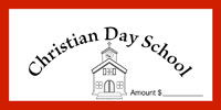Dollar/Check Size Christian Day School Offering Envelope