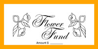 Dollar/Check Size Flower Fund Offering Envelope