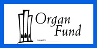 Dollar/Check Size Organ Fund Offering Envelope
