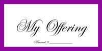 Dollar/Check Size My Offering Envelope