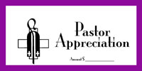 Dollar/Check Size Pastors Appreciation Envelope