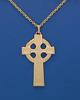 Gold Plate Celtic Clergy Cross