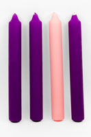 Advent Candles, 3 Purple/1 Pink, 1-1/2" x 12"
